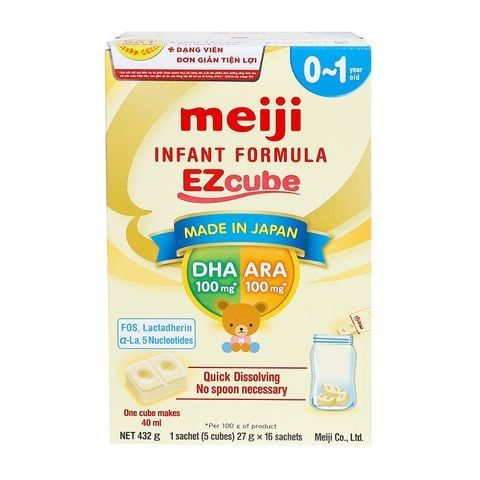 Sữa Meiji thanh Infant Formula EZcube 432g (0-1 tuổi)