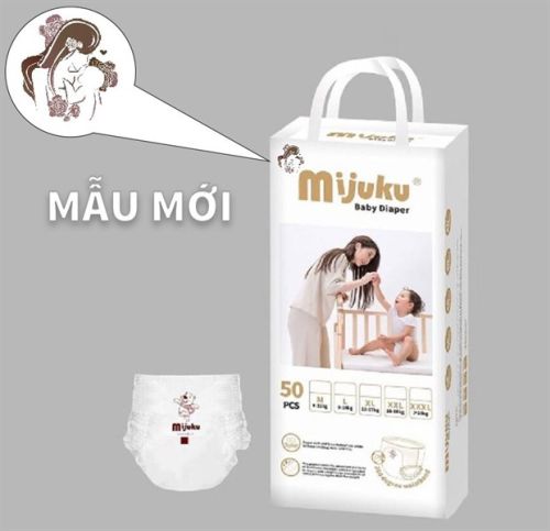 Bỉm quần trẻ em hiệu Mijuku đủ size 50 miếng