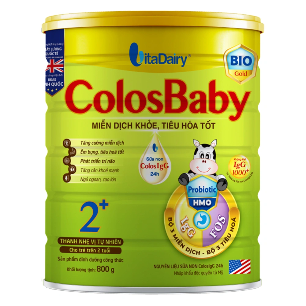 Sữa bột ColosBaby Bio Gold 2+ 800g (trên 2 tuổi)